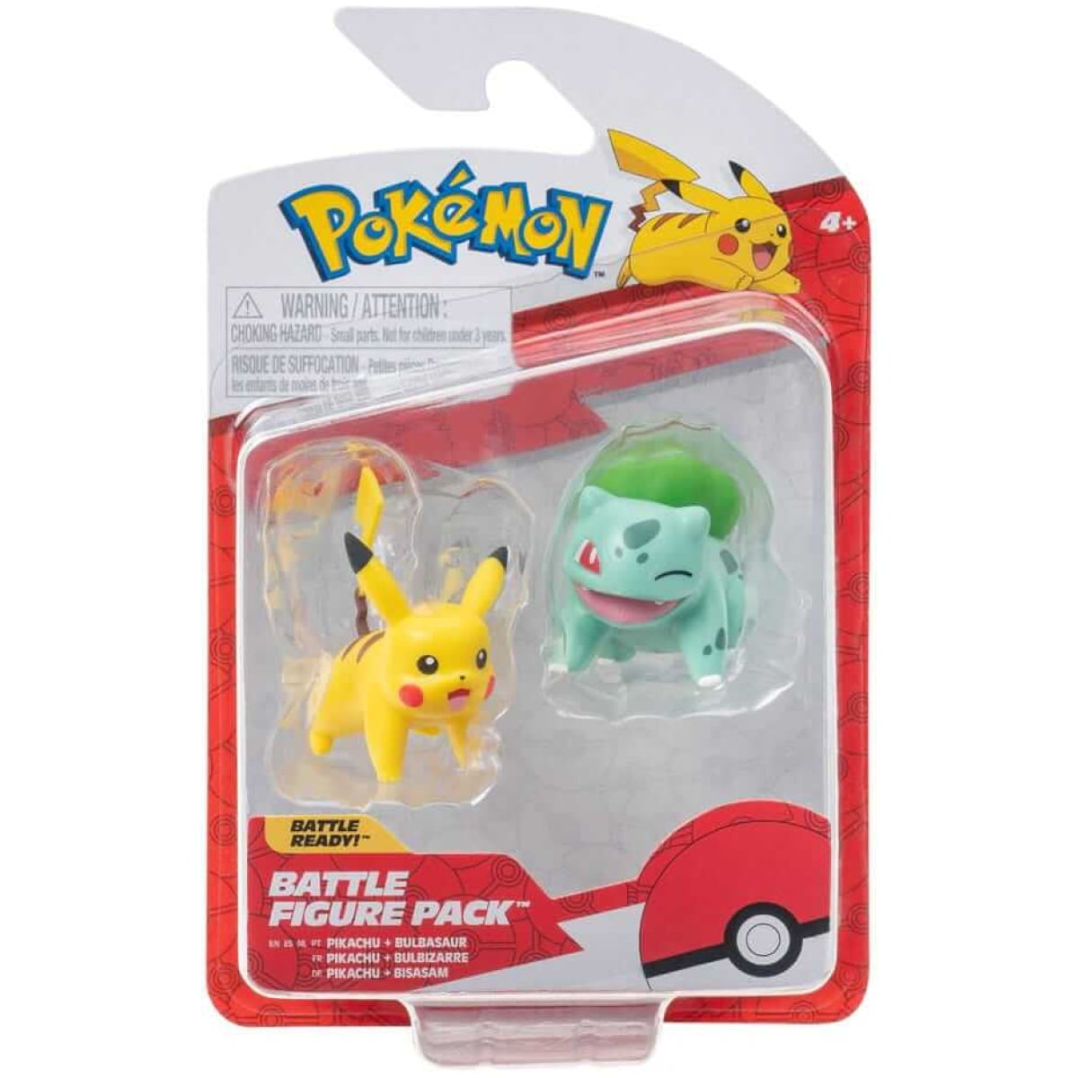 Pokemon Battle Figure First Partner Set Figure 2-Pack Bulbasaur #2, Pikachu #1 - Image 1