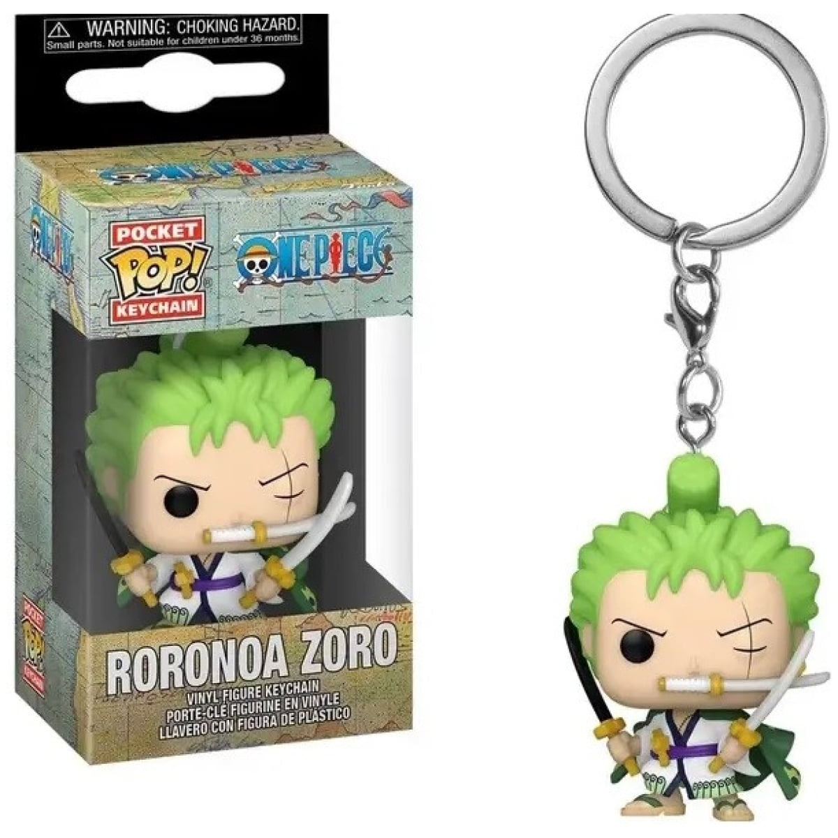 Funko Pocket POP! Keychain One Piece - Roronoa Zoro - Image 1