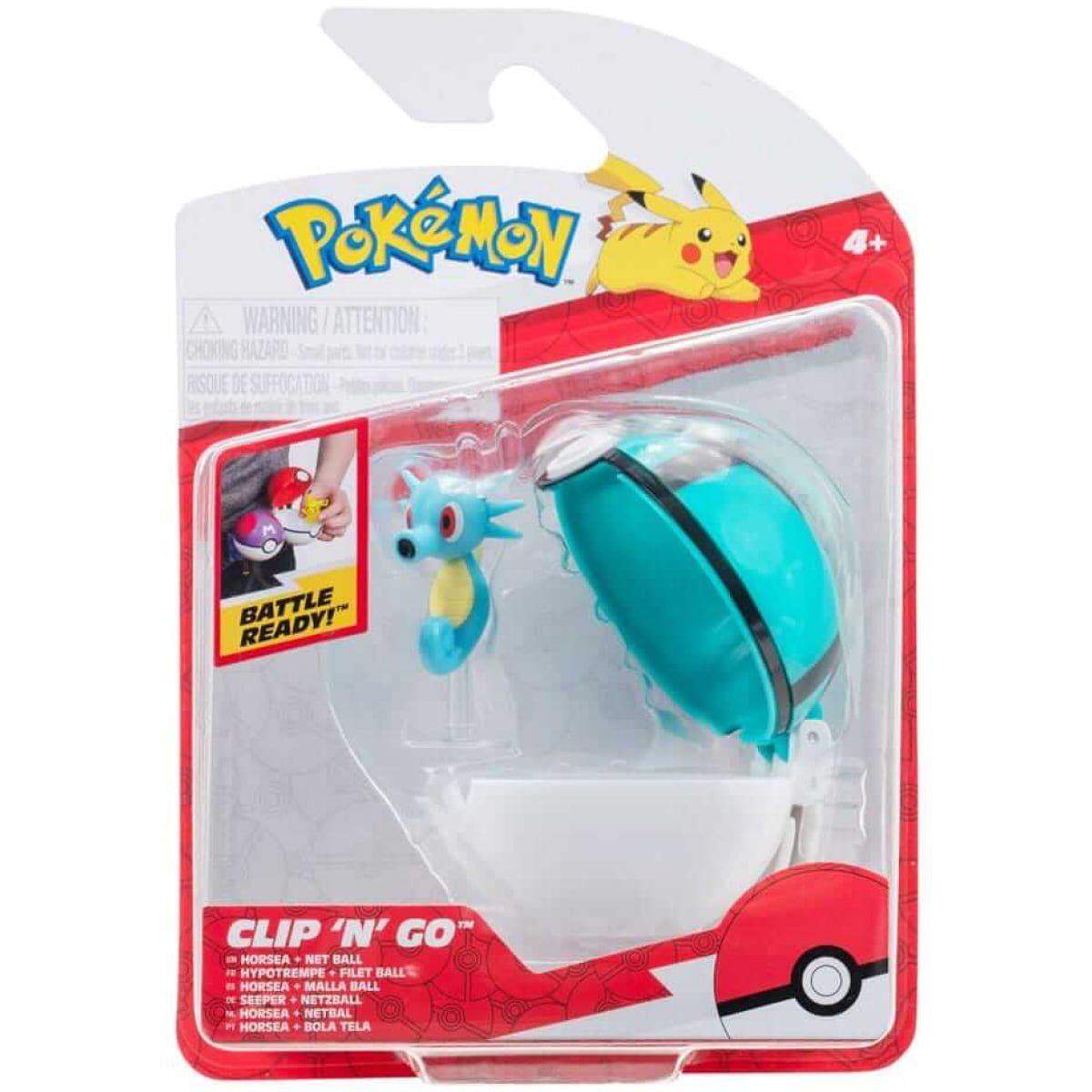 Pokemon Clip'n'Go Poké Balls Horsea & Net Ball - Image 1