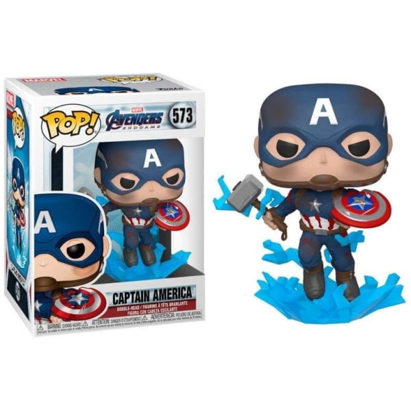 Funko POP! Avengers Endgame - Captain America with Broken Shield & Mjolnir #573