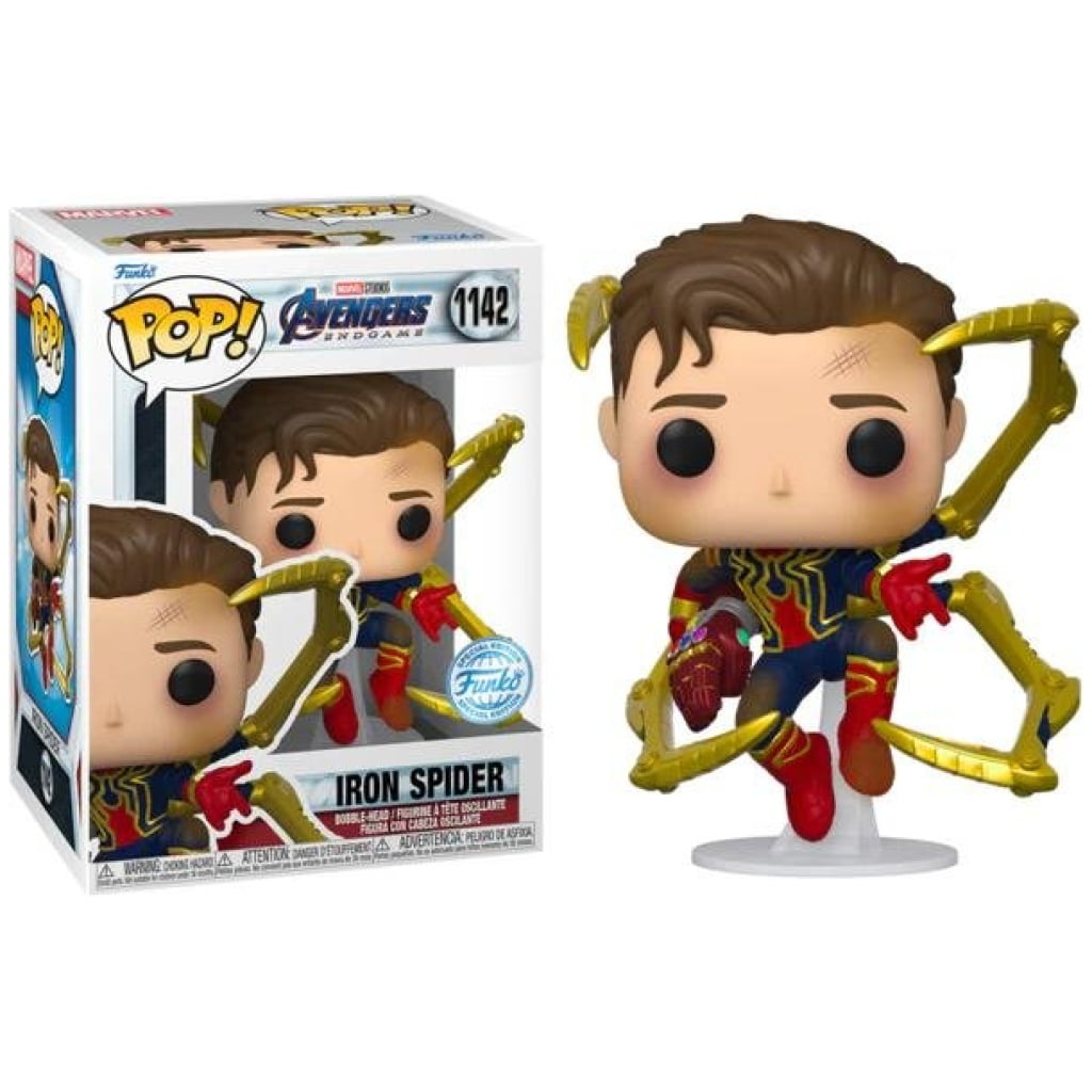    figoura funko pop avengers endgame iron spider unmasked  exclusive x