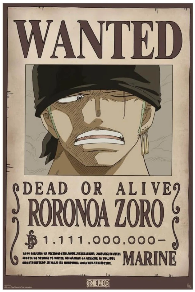 E2AJ4S3P31N_4 One Piece -Wanted Zoro Wano Maxi Poster 61 x 91.5cm - Image 1