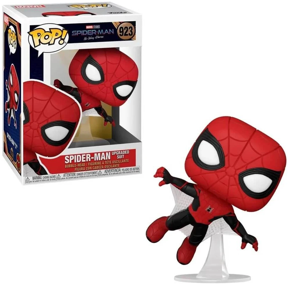 ezgif.com-gif-maker18 Funko POP! Marvel Spider-Man No Way Home - Spider-Man (Upgraded Suit) #923 - Image 1