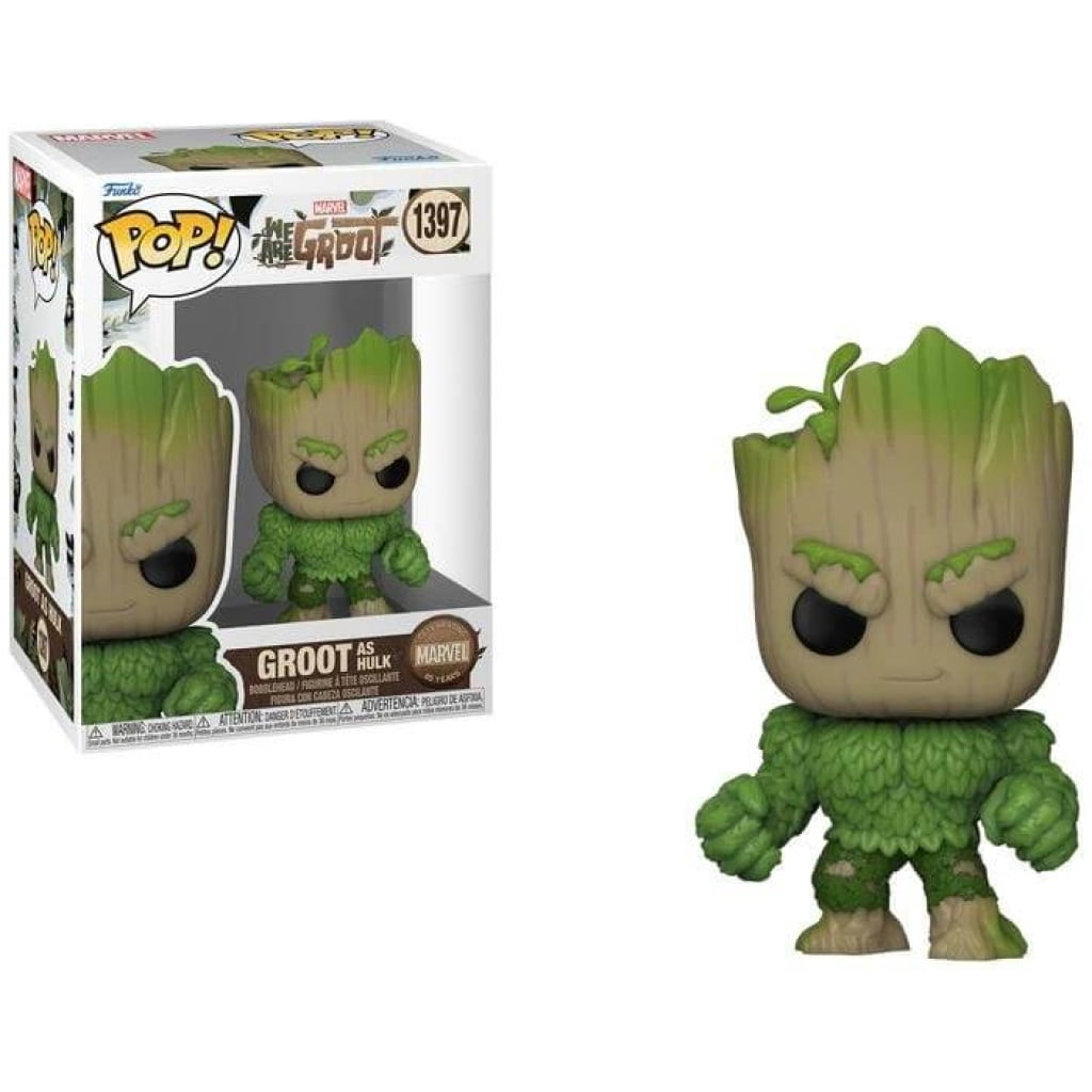    figoura funko pop marvel we are groot groot as hulk  x