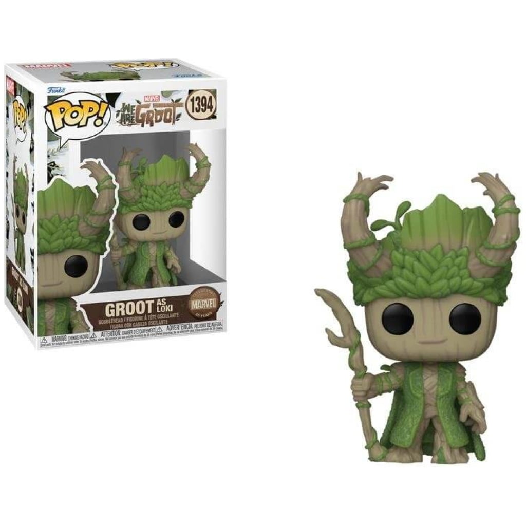    figoura funko pop marvel we are groot groot as loki  x
