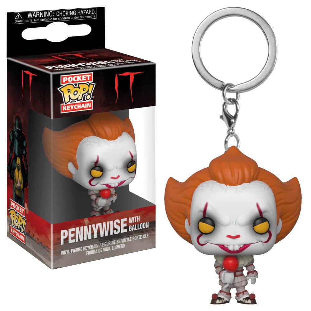 Funko Pocket Pop! Keychain Movies IT - Pennywise with Red Balloon - Image 1