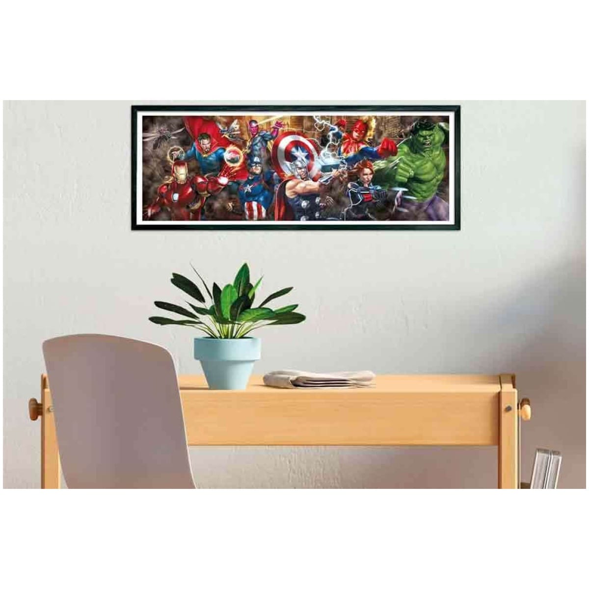Marvel avengers line up - panorama jigsaw puzzle 1000pcs  98x33cm - Image 3