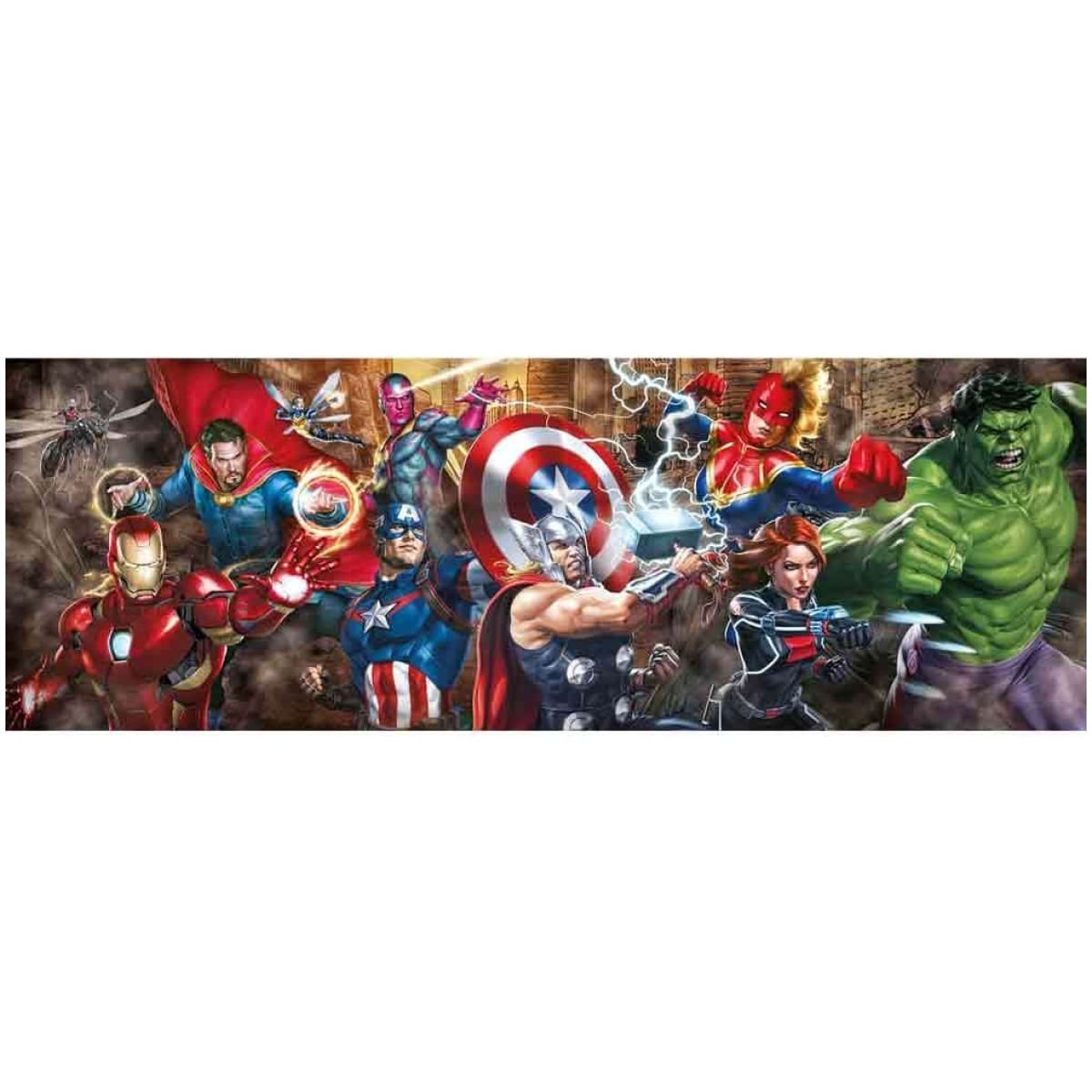 Marvel avengers line up - panorama jigsaw puzzle 1000pcs  98x33cm - Image 4