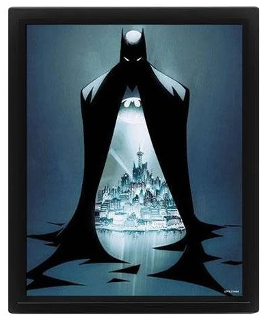 dc-comics-framed-3d-effect-poster-pack-batman-gotham-protector-26-x-20-cm-3-pyramid-international Batman gotham protector - 3d lenticular poster 28cm - Image 1
