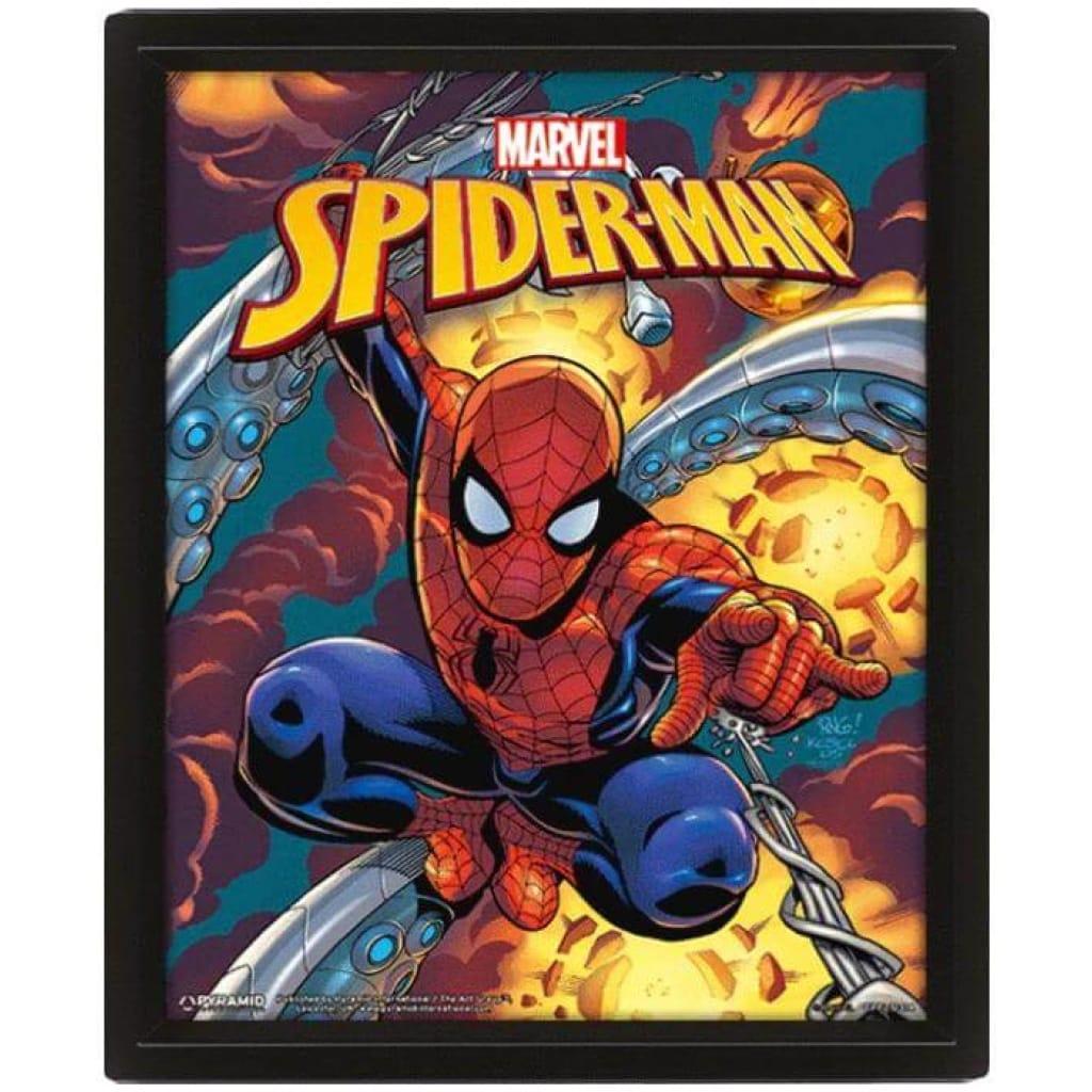 spider man costume blast d lenticular poster  x