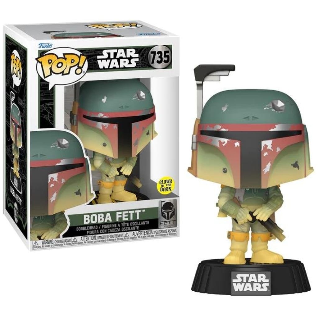    figoura funko pop star wars fett legacy boba fett gitd  x