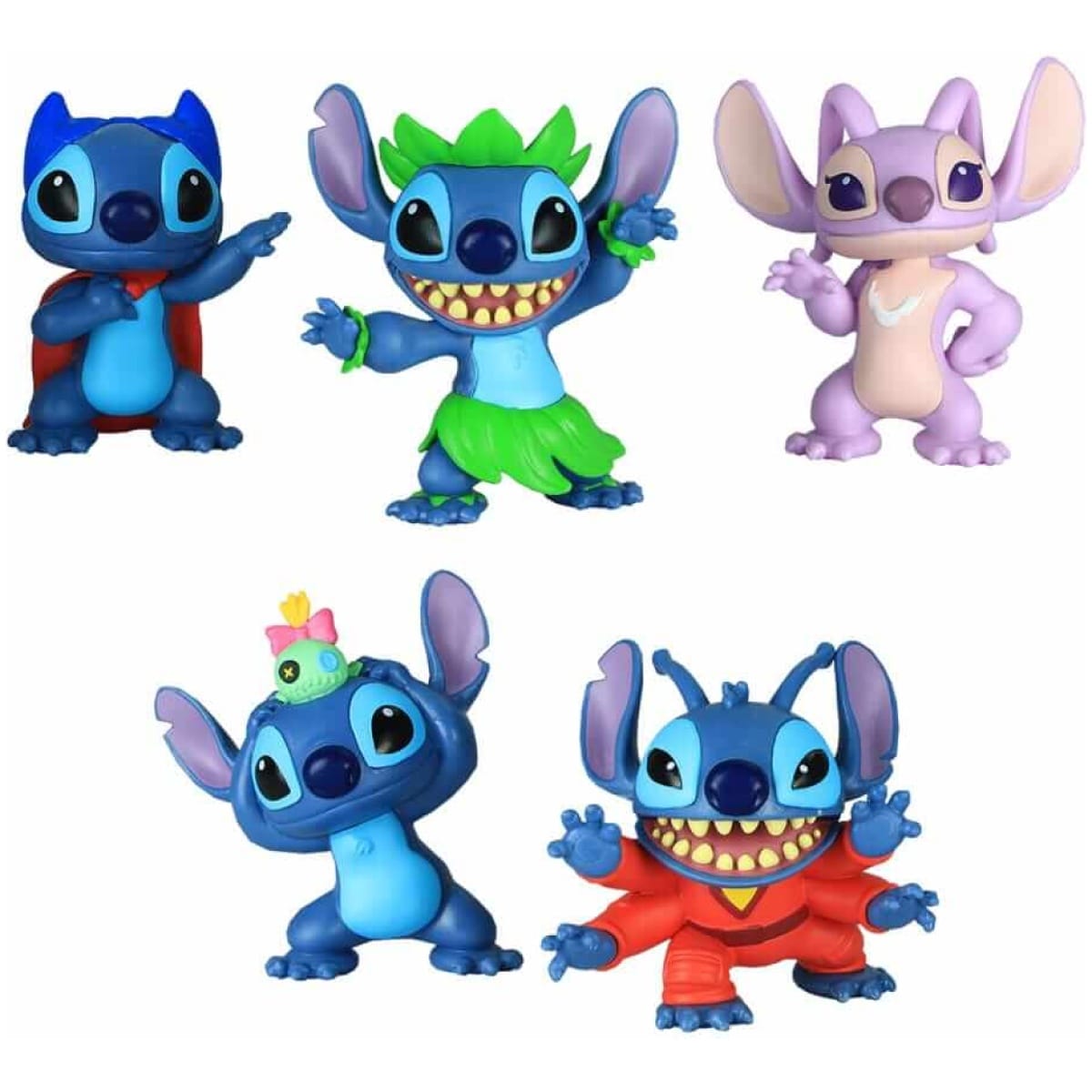 Lilo & Stitch Mini Figure 5-Pack Stitch Collectible Figure Set 7cm - Image 1