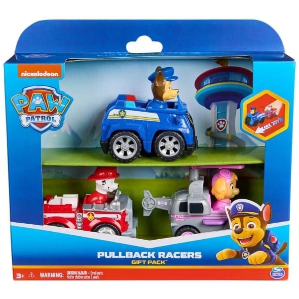 Spin Master Paw Patrol Pull-Back Racers - Gift Pack 3 Vehicles