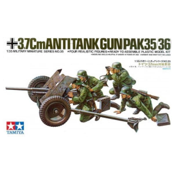 Ger. 37mm Anti-tank Gun Kit - 4 figures 1/35