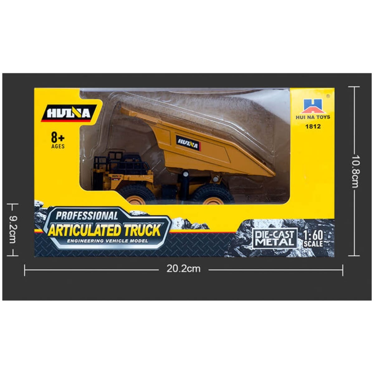 HUINA 1812 1:60 SCALE DUMP TRUCK STATIC MODEL metal - Image 3