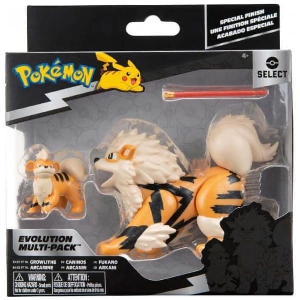 pokemon evolution battle figures pack growlithe arcanine pcs jw pkw  x