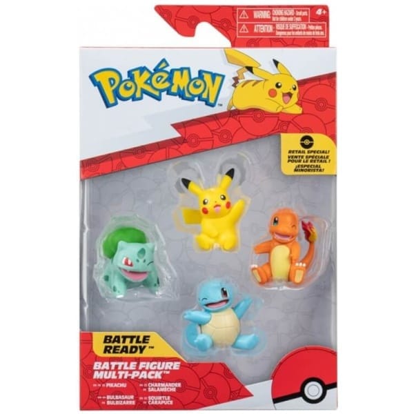 Pokemon Battle Figure multi- Pack Pikachu, charmander, bulbasaur, squirtle