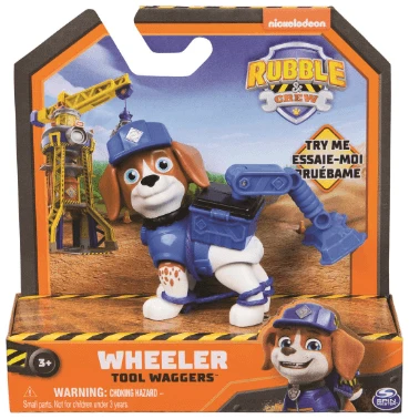 wheeler tool wagggers Spin Master Paw Patrol Rubble & Crew - Wheeler Tool Waggers Action Pup - Image 1