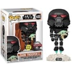 Funko POP! Star Wars The Mandalorian - Dark Trooper with Child (GITD) #488