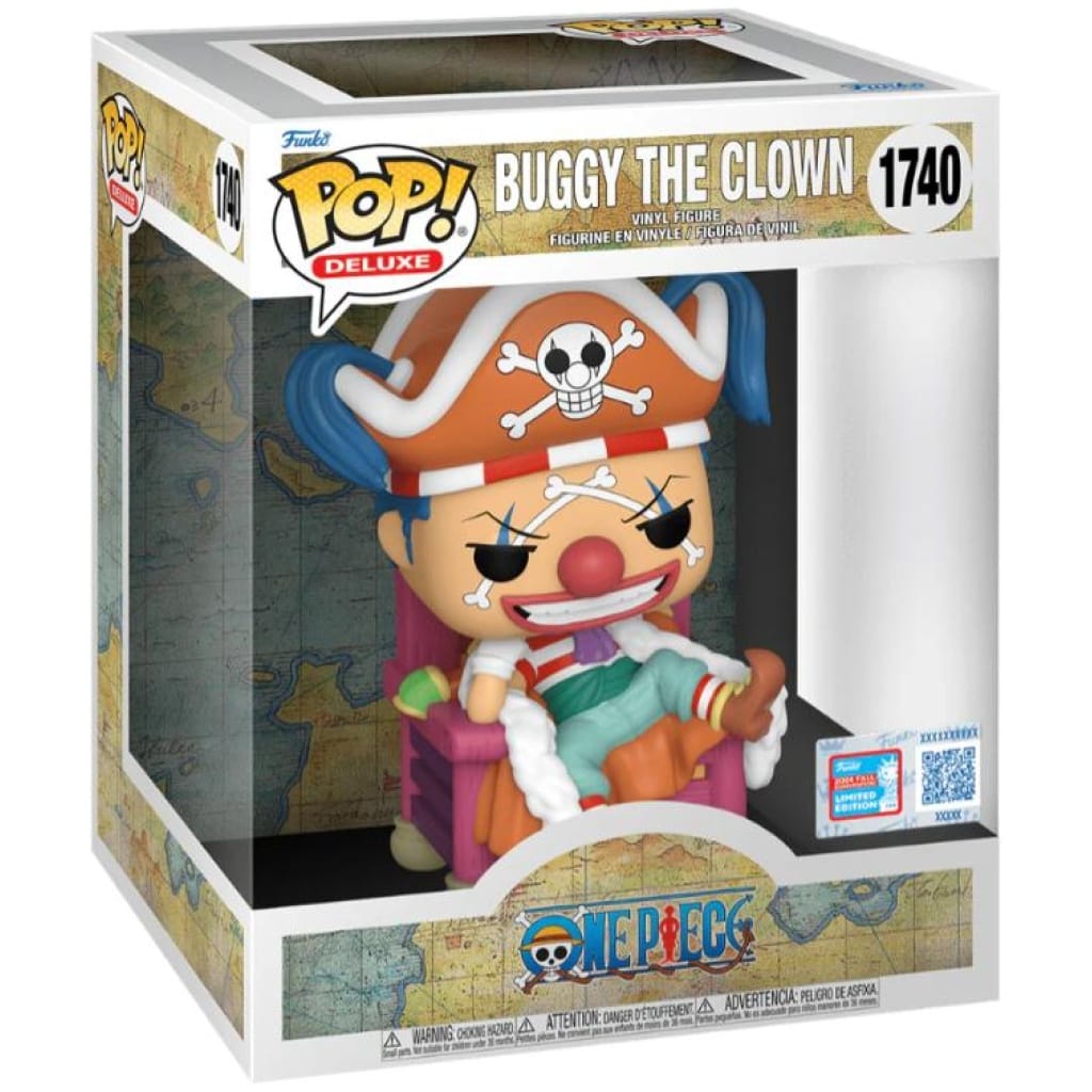 funko pop deluxe one piece buggy the clown nycc convention  exclusive  vinyl figure x