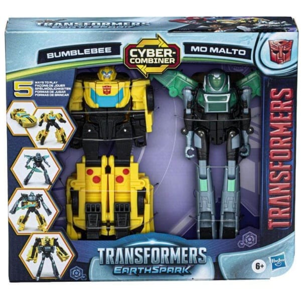 Transformers Earthspark: Cyber-Combiner - Bumblebee & Mo Malto Action Figures