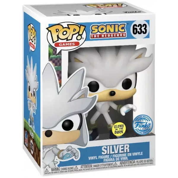 Funko POP! Sonic the Hedgehog - Silver the Hedgehog (GITD) #633 special edition
