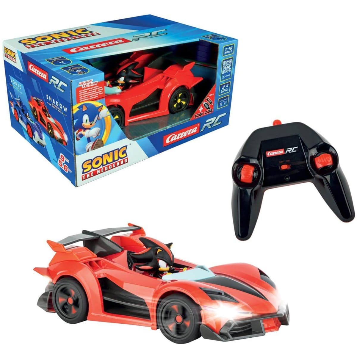 Carrera R/C Car 2.4GHz Team Sonic Racing - Shadow (Performance Version) - 1/18 - Image 1