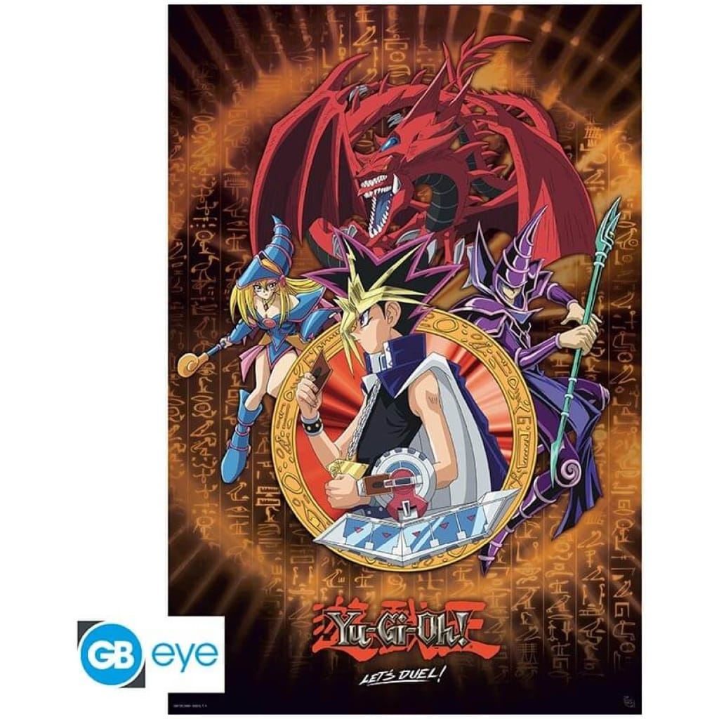 yu gi oh poster yugi slifer and magician xcm x