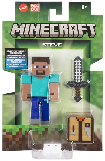 figoura-minecraft-core-figure-steve-8cm-jcn28-normal Mattel Minecraft: Steve Figure 8cm - Image 1