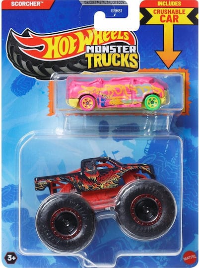 xlarge_20250221171106_hot_wheels_aytokinitaki_1_64_monster_truck_scorcher_jcg31 Mattel Hot Wheels: Monster Trucks - Scorcher 2 Pack Vehicles - Image 1
