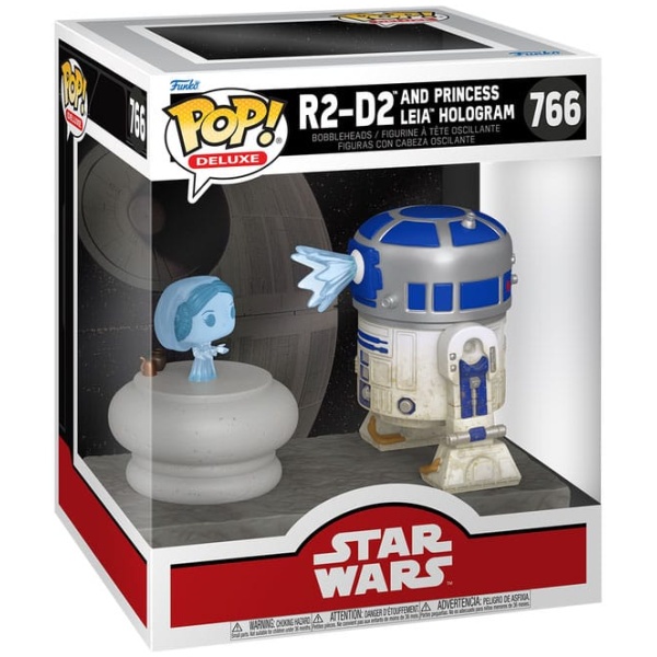 Funko POP! Deluxe Star Wars - R2-D2 and Princess Leia Hologram #766
