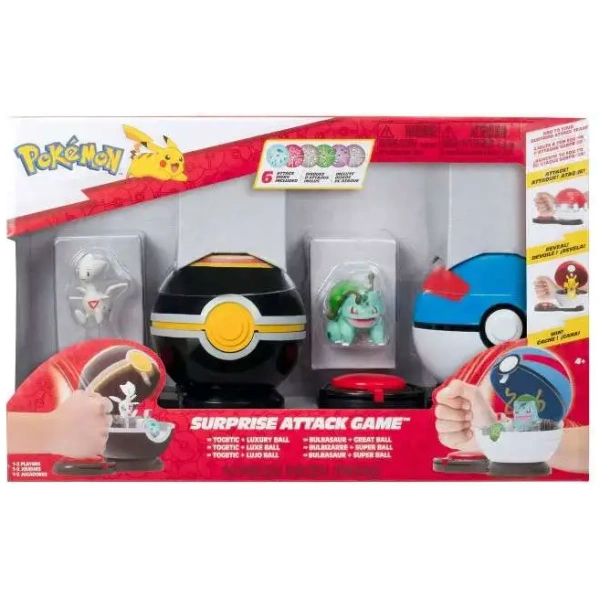 Pokemon Surprise Attack Game Togetic & Luxury Ball vs. Bulbasaur #4 & Great Ball