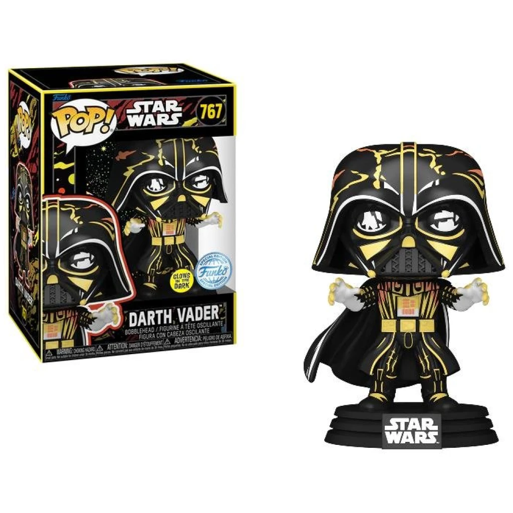    figoura funko pop star wars retro darth vader gitd  exclusive x