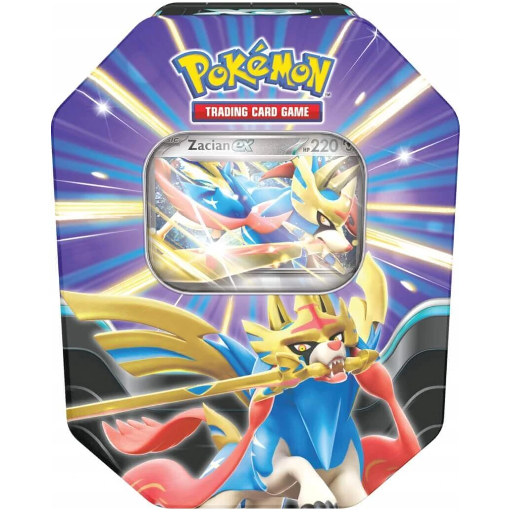 Pokemon TCG Slashing Legends Tin Zacian ex x