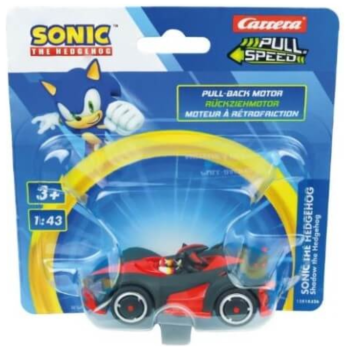 Carrera Pull Speed: Sonic The Hedgehog - Shadow the Hedgehog (Black) Pull-Back Vehicle 1:43 - Image 1