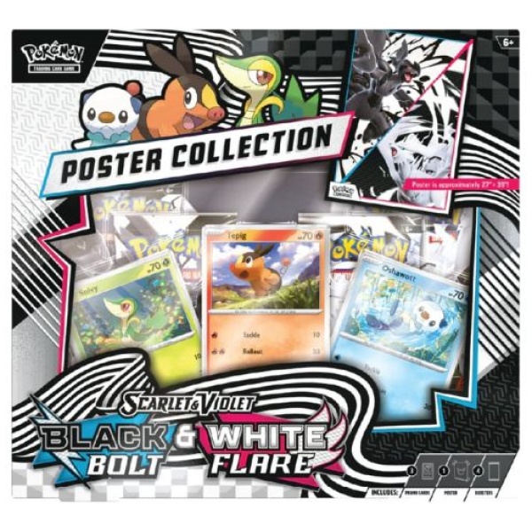 Pokemon TCG Scarlet & Violet Black Bolt & White Flare - Poster Collection