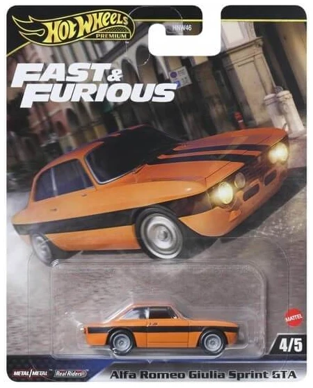 alfa Mattel Hot Wheels Premium: Fast & Furious - Alfa Romeo Giulia Sprint GTA - Image 1