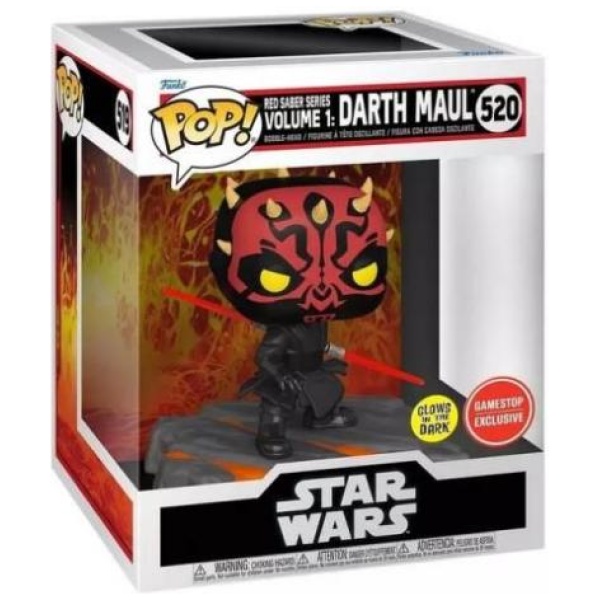Funko POP! Star Wars: Red Saber Collection - Darth Maul (GITD) #520 gamestop exclusive