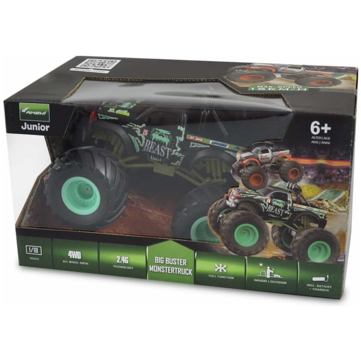 Big Buster Monstertruck 1/18 RTR green - Image 6