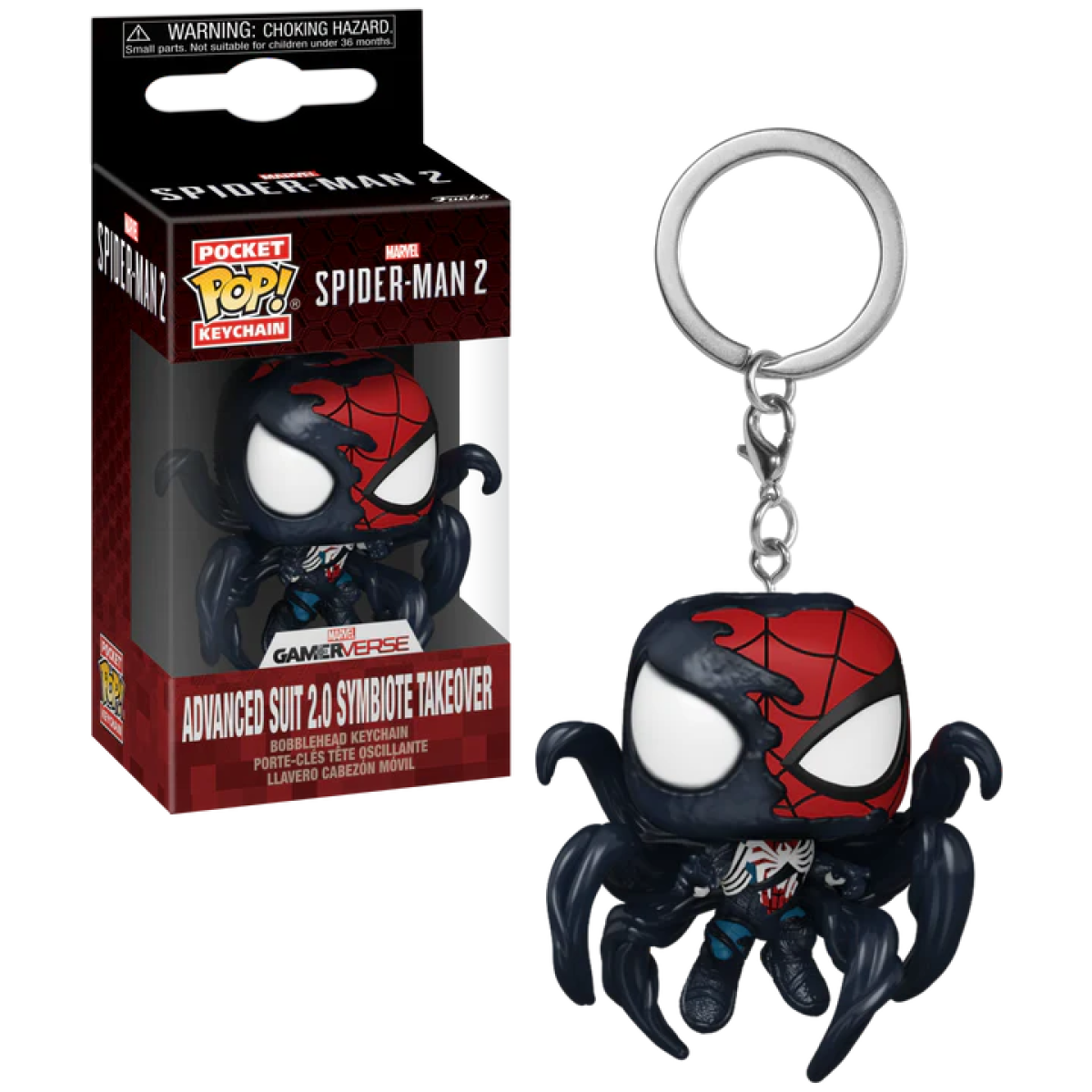Funko Pocket POP! Keychain Spider-Man 2 Advanced Suit 2.0 Symbiote Takeover - Image 1
