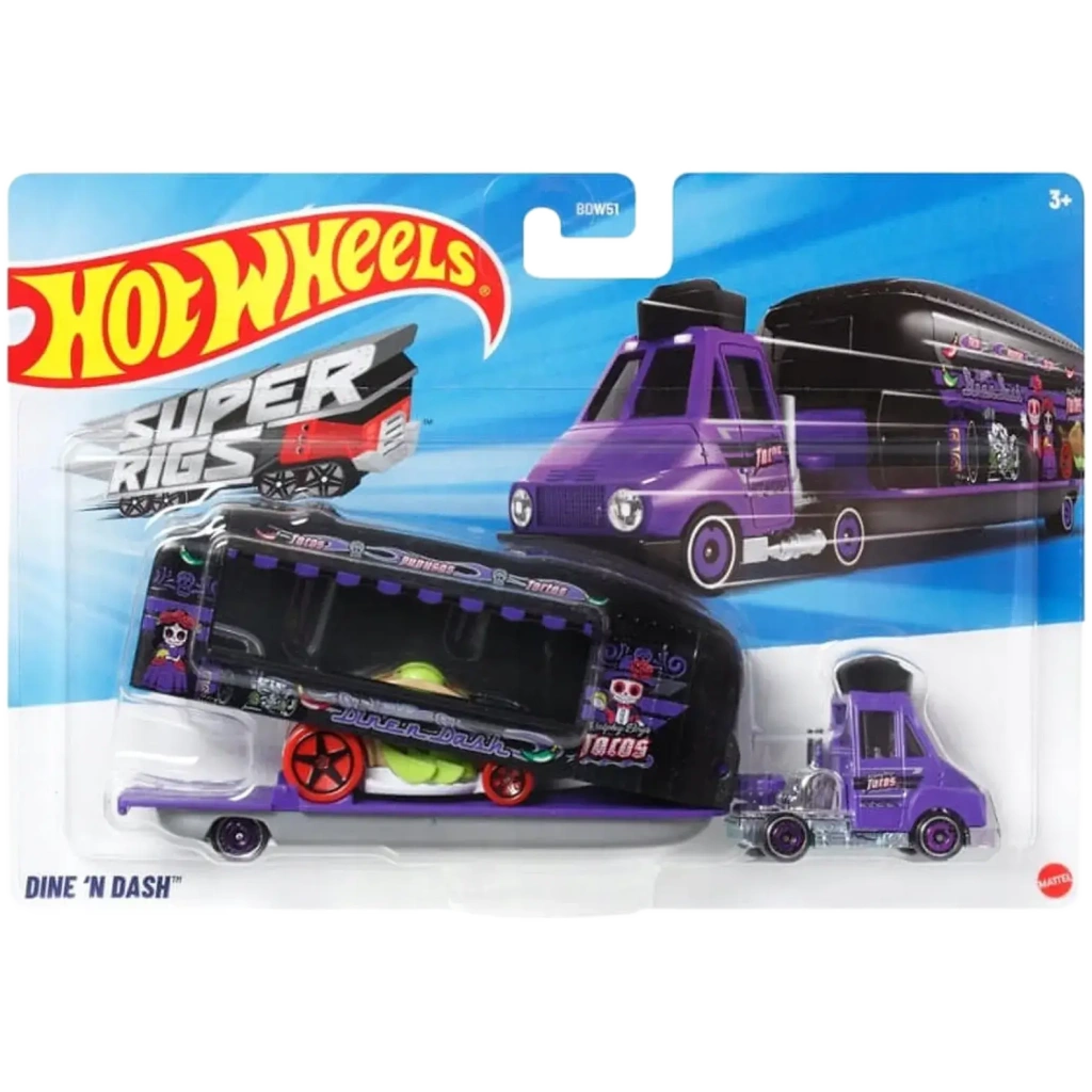 HOT WHEELS SUPER RIGS TRANSPORTER DINE N DASH JDJ x