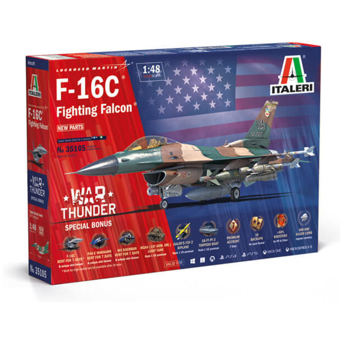 War Thunder: American Aircraft Fighter F-16C Fighting Falcon - New parts 1/48 - Image 1