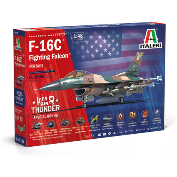War Thunder: American Aircraft Fighter F-16C Fighting Falcon - New parts 1/48