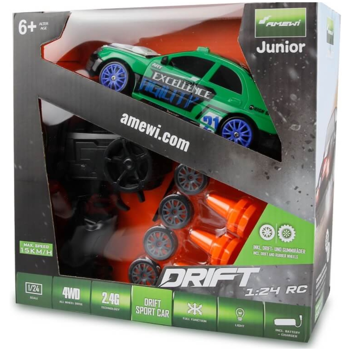 Drift Sport Car 4WD 1/24 RTR green - Image 4