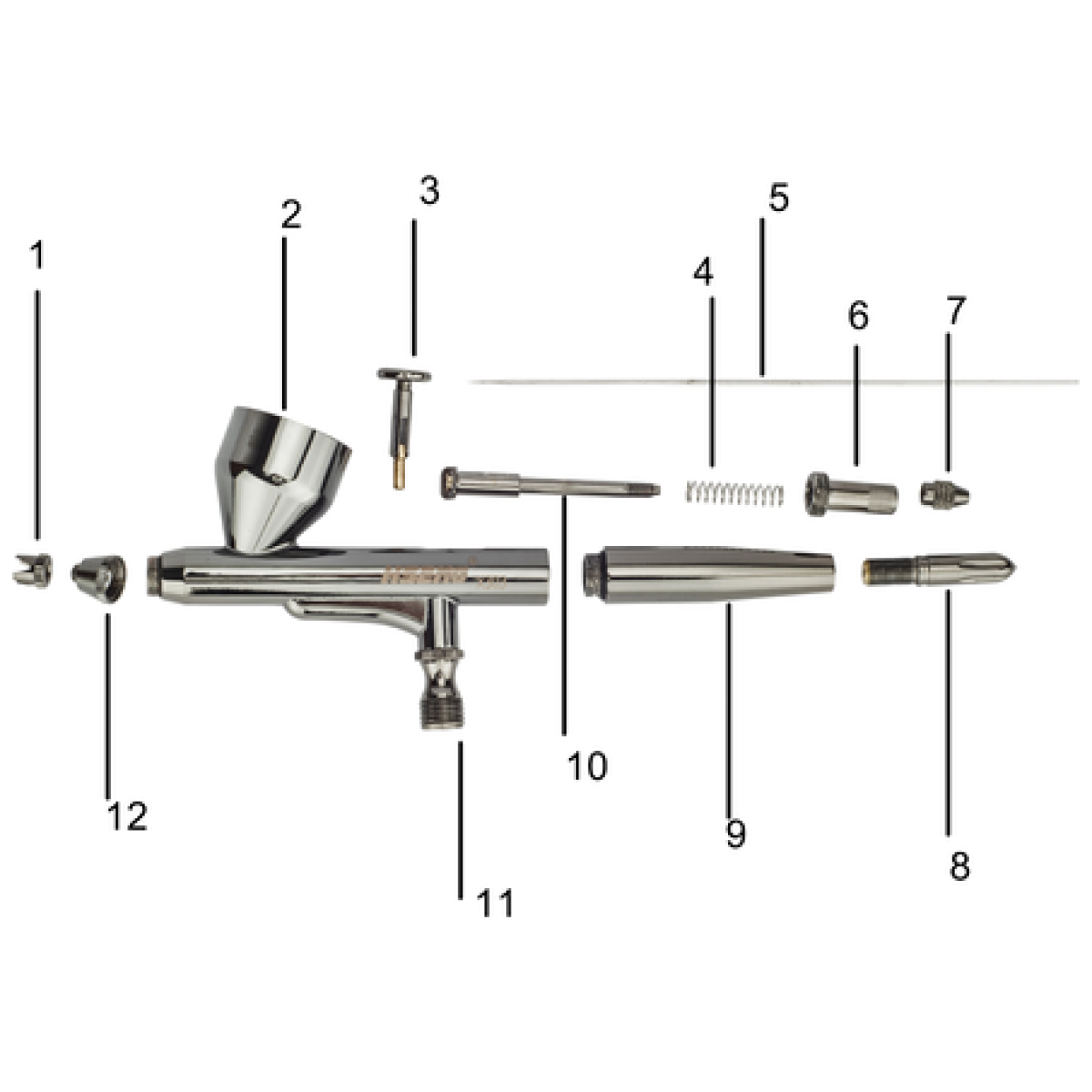 Dual action Air Paint Control Airbrush HS-X303 - Image 2