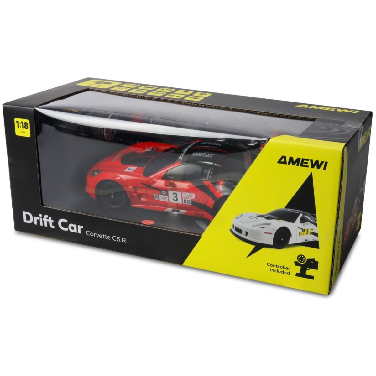 Corvette C6.R Drift Car 1/18 RTR red - Image 4