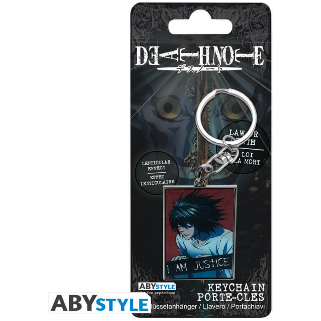 death note keychain lenticular justice x