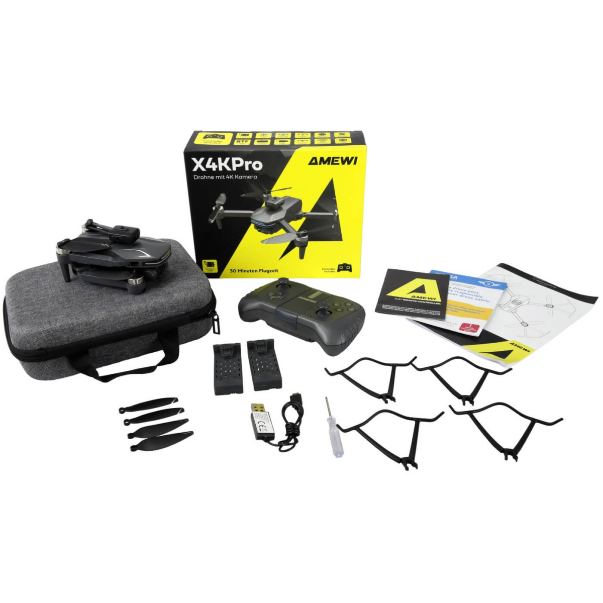 AMXFlight X4KPro Brushless Drone with Camera incl. 2 Batteries - Image 5