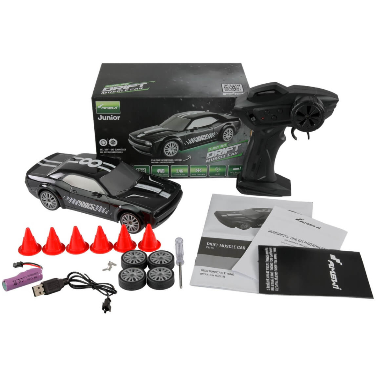 Drift Muscle Car 4WD 1/20 RTR black - Image 3