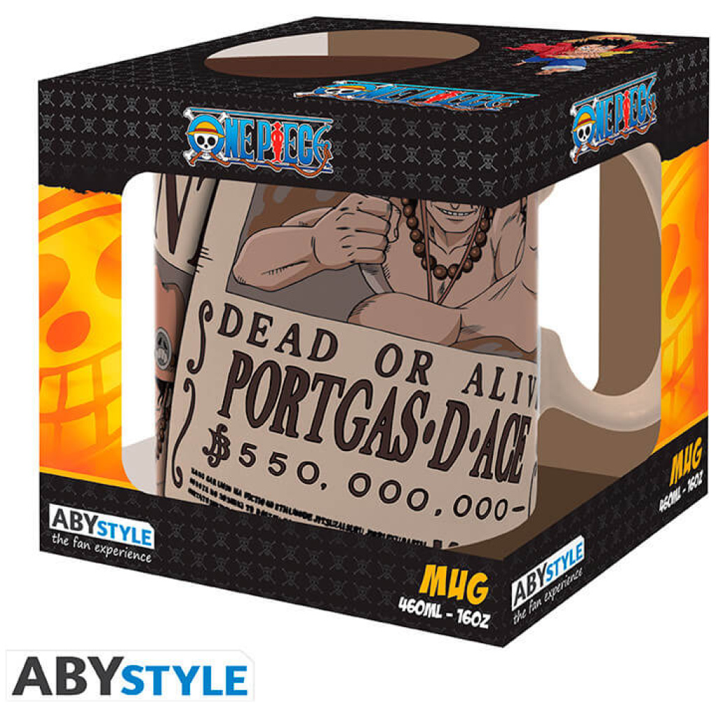 one piece mug ace wanted big size x